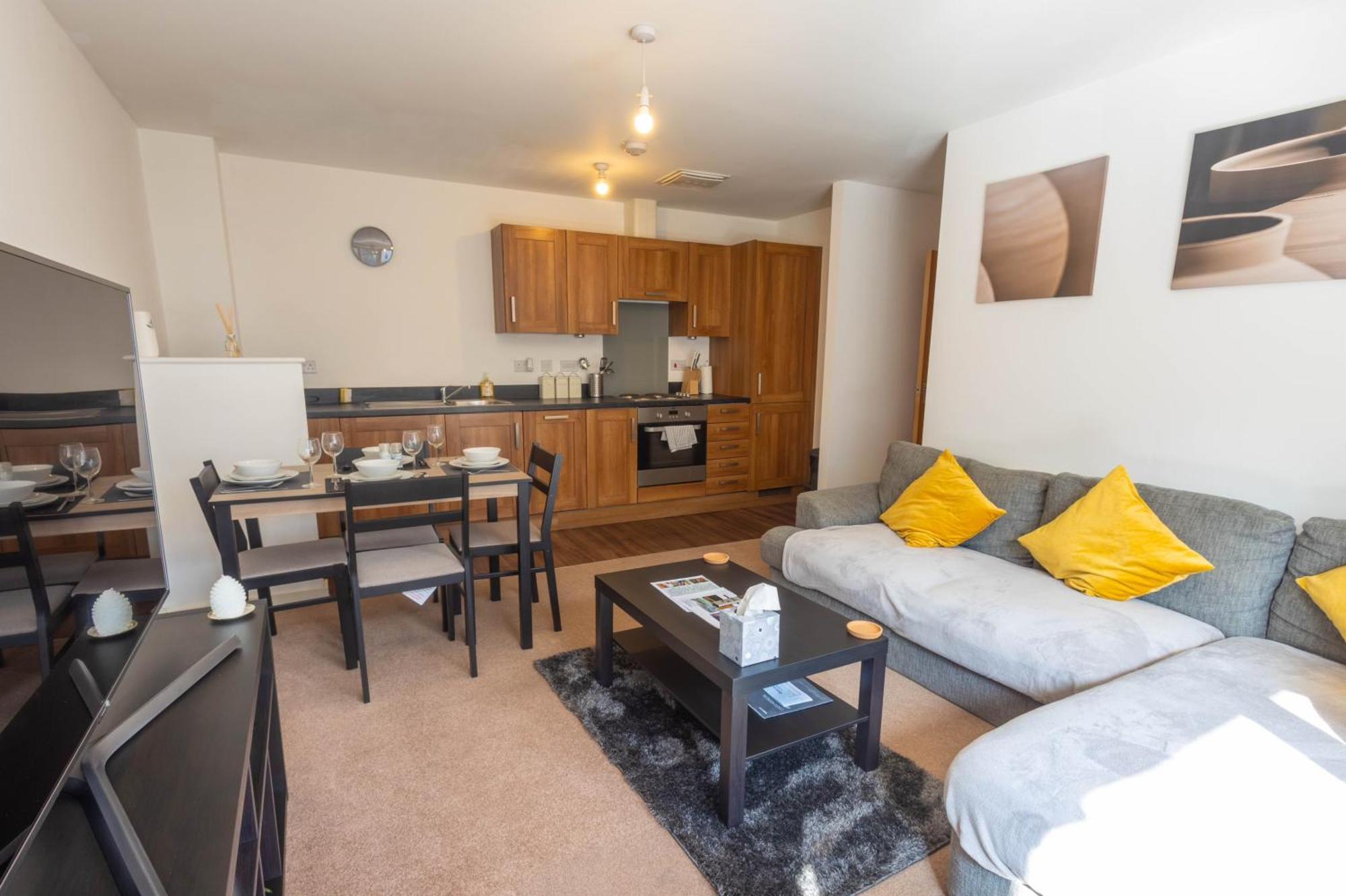 Stylish 2br Flat - Free Gym - Contractors Apartment