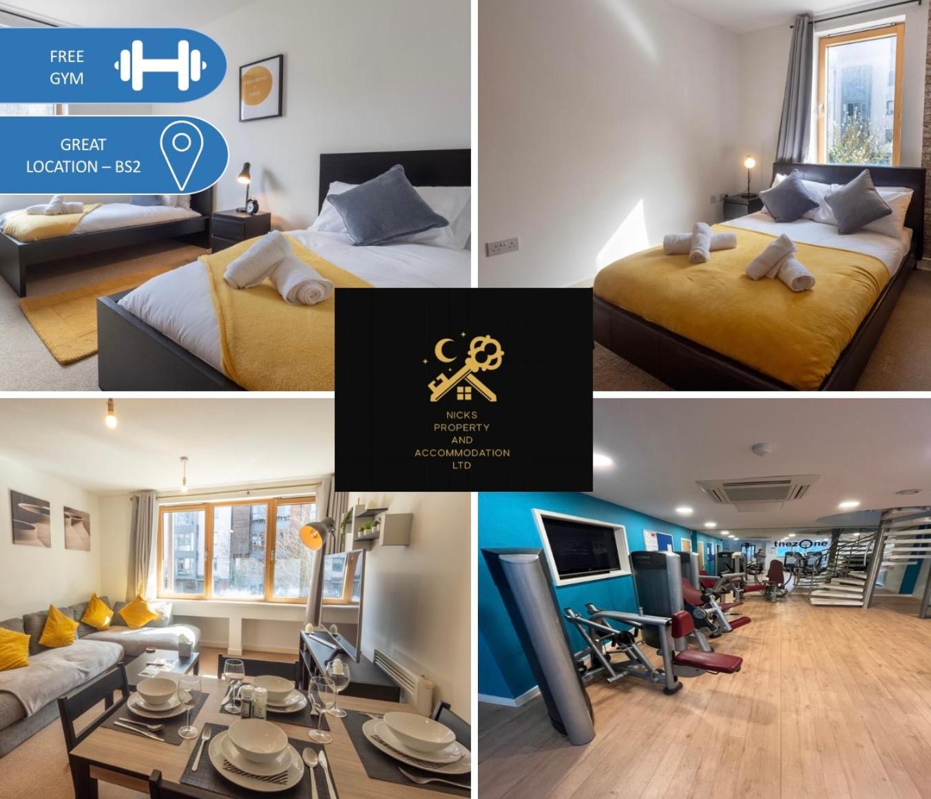 Apartment Stylish 2br Flat - Free Gym - Contractors